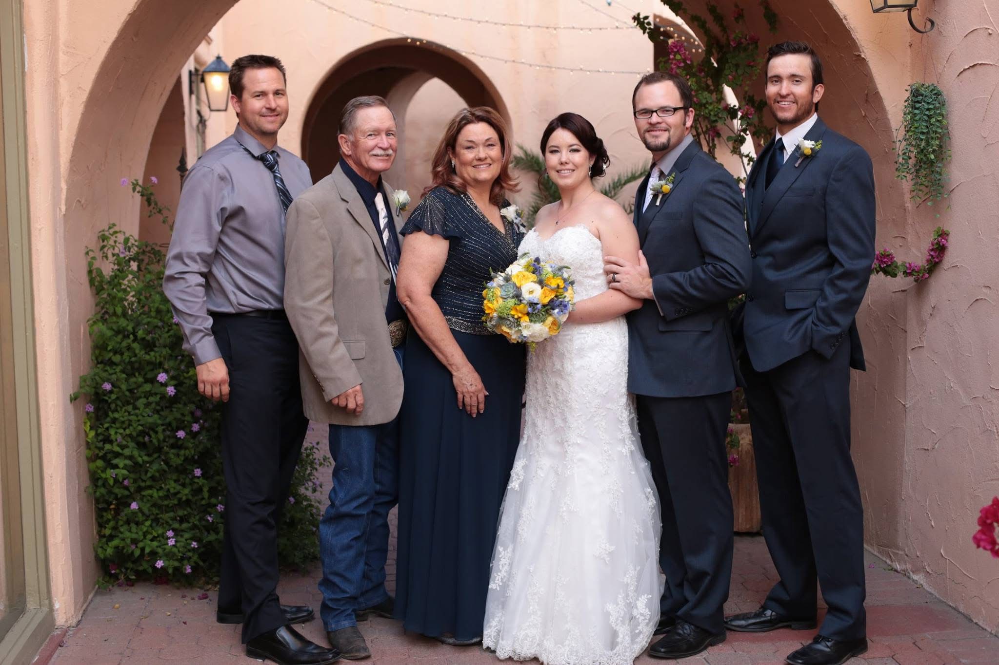 Parker family at the wedding
