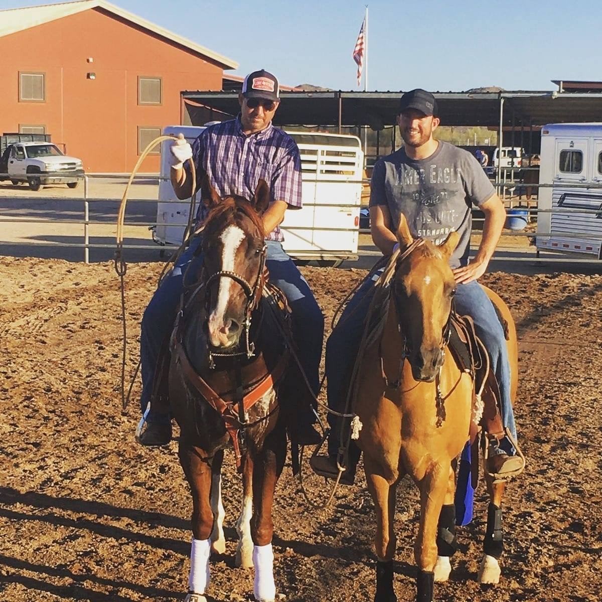 Powell and Joel team roping
