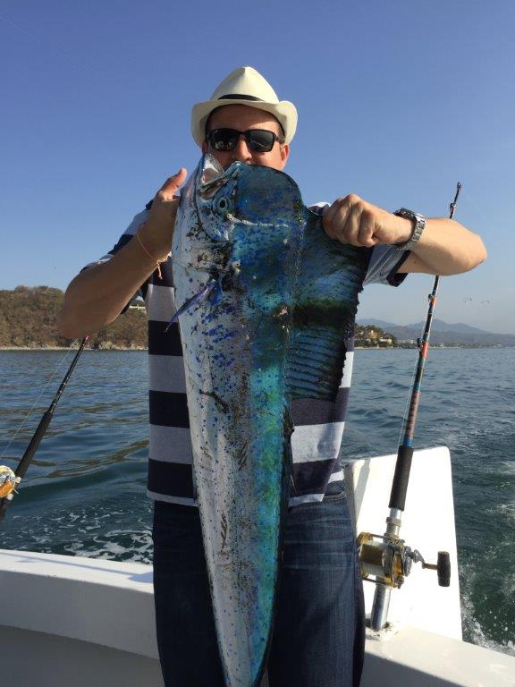 Powell Parker with mahi-mahi in Puerto Vallarta